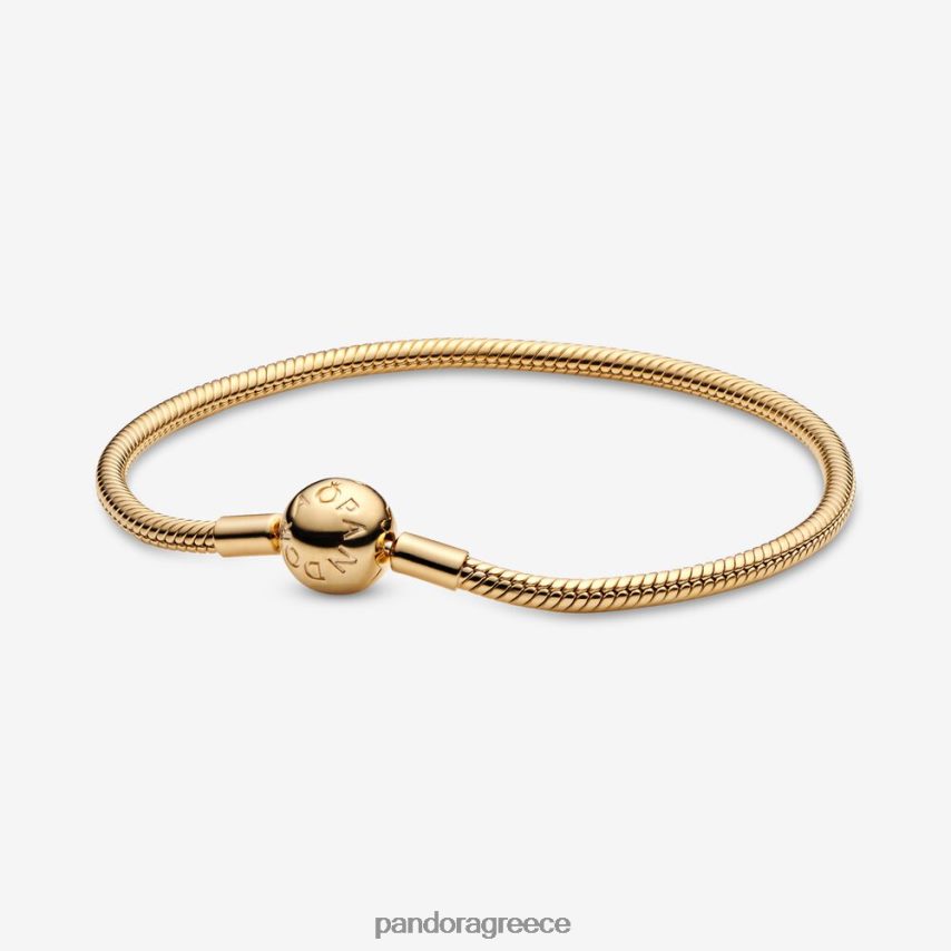 επίχρυσο αξεσουάρ Pandora Στιγμές βραχιόλι με αλυσίδα φιδιού 4JZJZH342