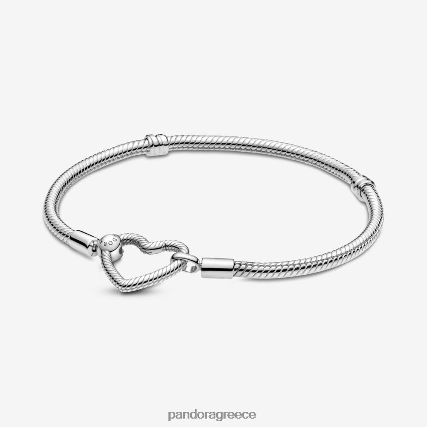 ασήμι στερλίνα αξεσουάρ Pandora στιγμές κλείσιμο καρδιά βραχιόλι φίδι αλυσίδα 4JZJZH351