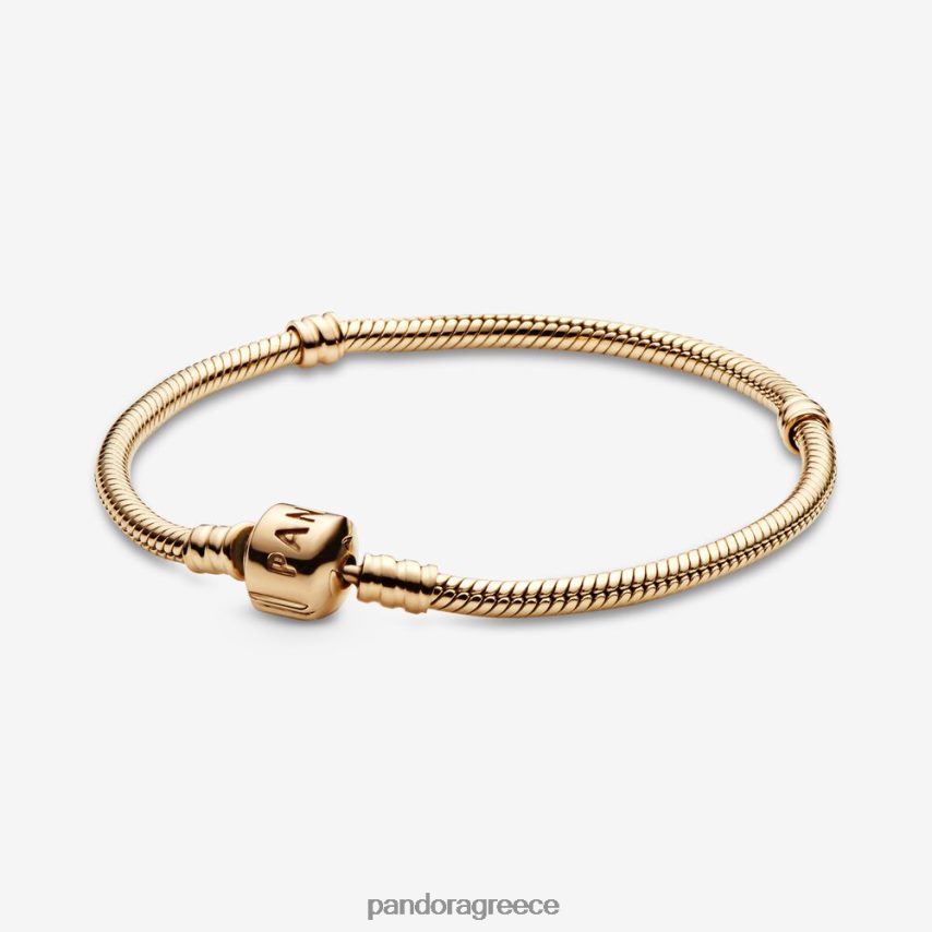 χρυσός αξεσουάρ Pandora Στιγμές βραχιόλι με αλυσίδα φιδιού 4JZJZH407