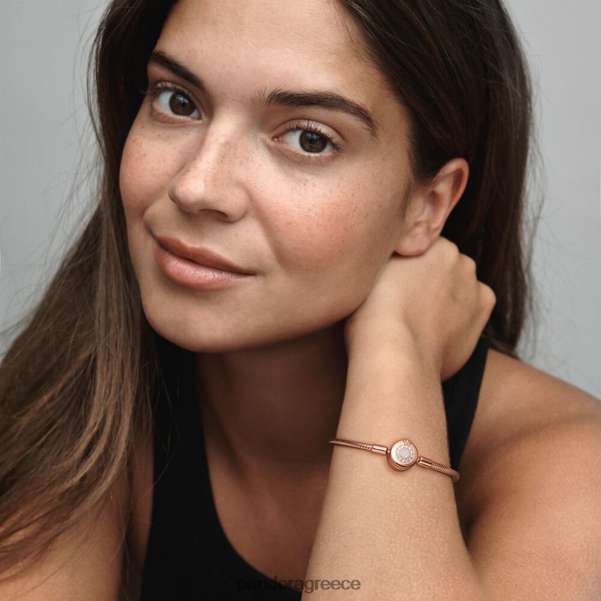 ροζ επιχρυσωμένο αξεσουάρ Pandora στιγμές αστραφτερή κορώνα o βραχιόλι με αλυσίδα φιδιού 4JZJZH375