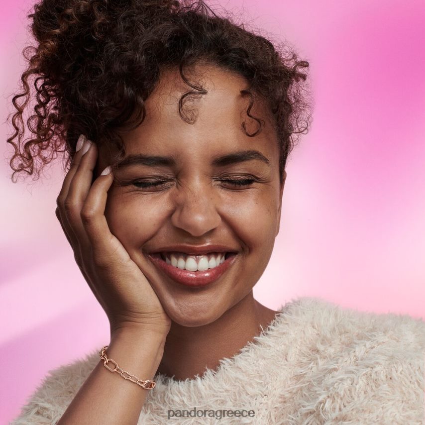 ροζ επιχρυσωμένο αξεσουάρ Pandora βραχιόλι με αλυσίδα 4JZJZH469