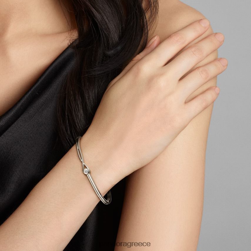 λευκός χρυσός αξεσουάρ Pandora βραχιόλι με διαμάντι 0,25 ct tw, κατασκευασμένο από το εργαστήριο brilliance 4JZJZH444