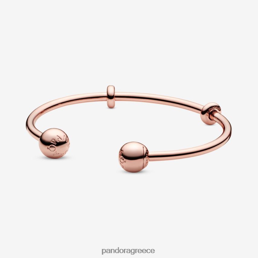 ροζ επιχρυσωμένο αξεσουάρ Pandora στιγμές ανοιχτό βραχιόλι 4JZJZH370